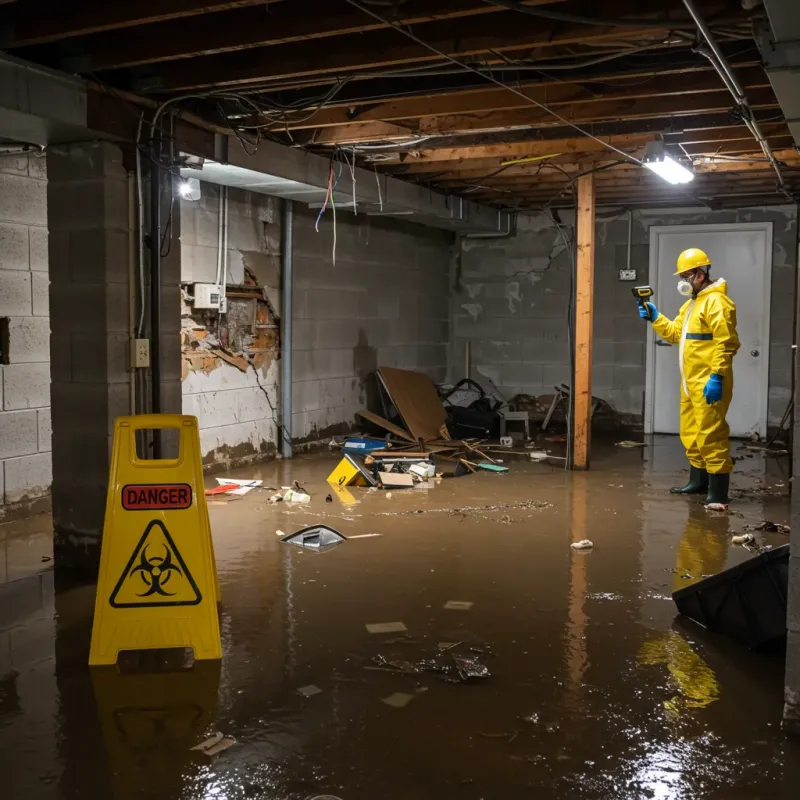 Flooded Basement Electrical Hazard in South Eliot, ME Property